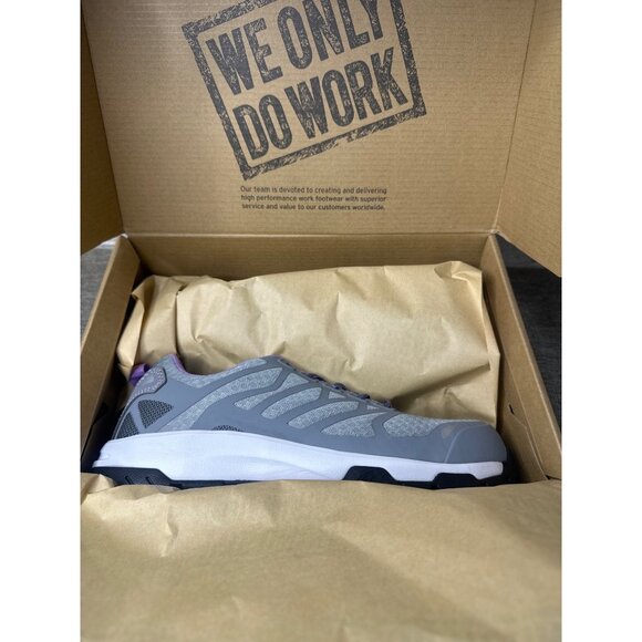 Nautilus Womens Size 9.5 B Gray & Lavender Athletic Work Shoes With Safety Toe - Picture 8 of 9